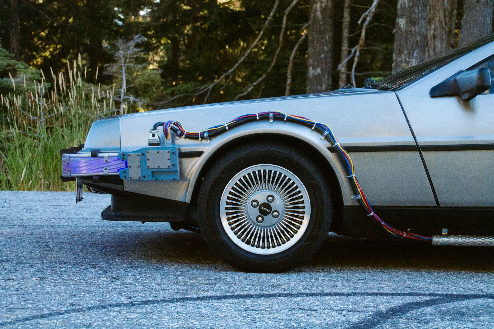 DeLorean 'Time Machine' replica at CRU car meet-up, Cypress Mountain / Vancouver, BC. Photo by 'J B', used with permission.