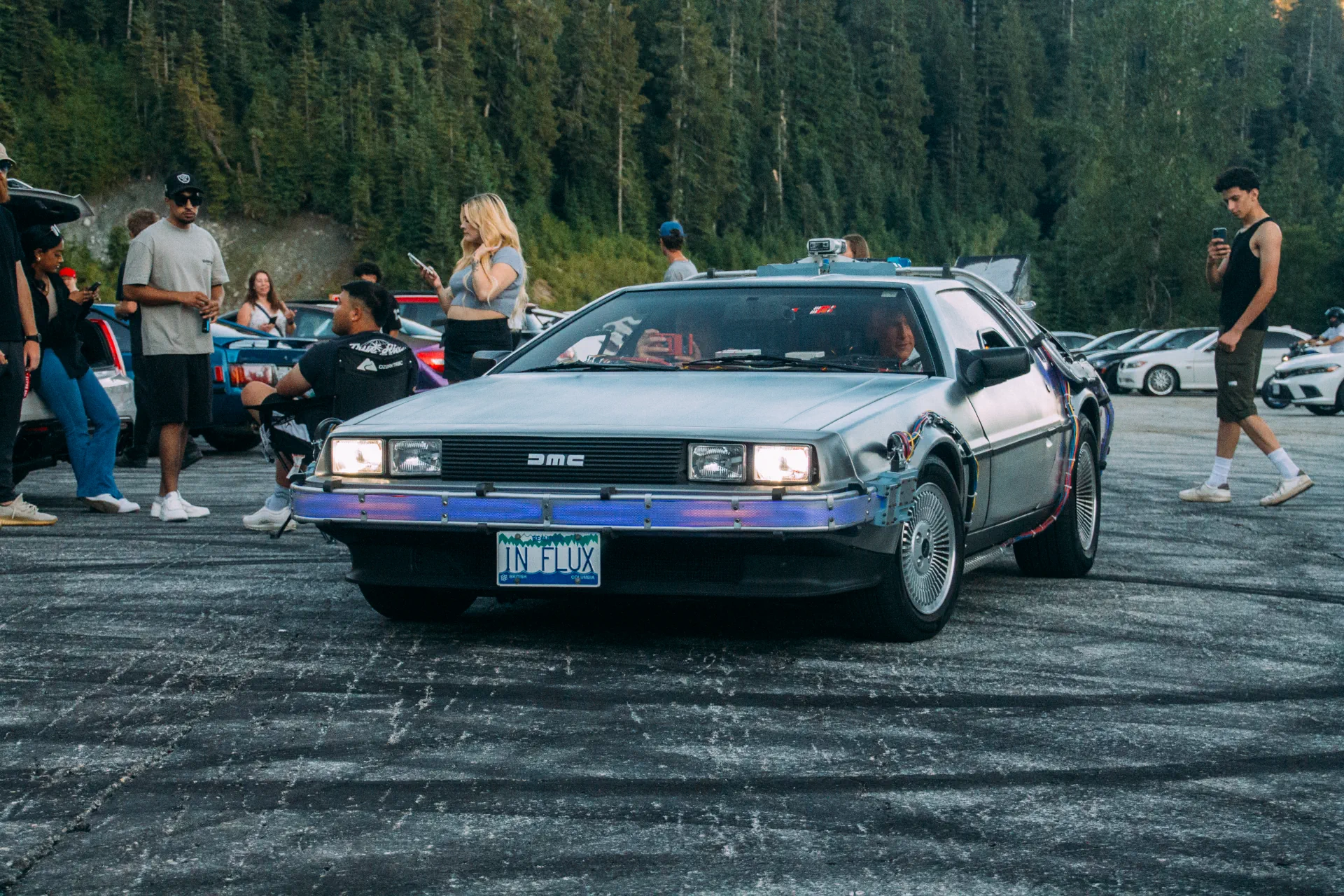 DeLorean 'Time Machine' replica at CRU car meet-up, Cypress Mountain / Vancouver, BC. Photo by 'J B', used with permission.