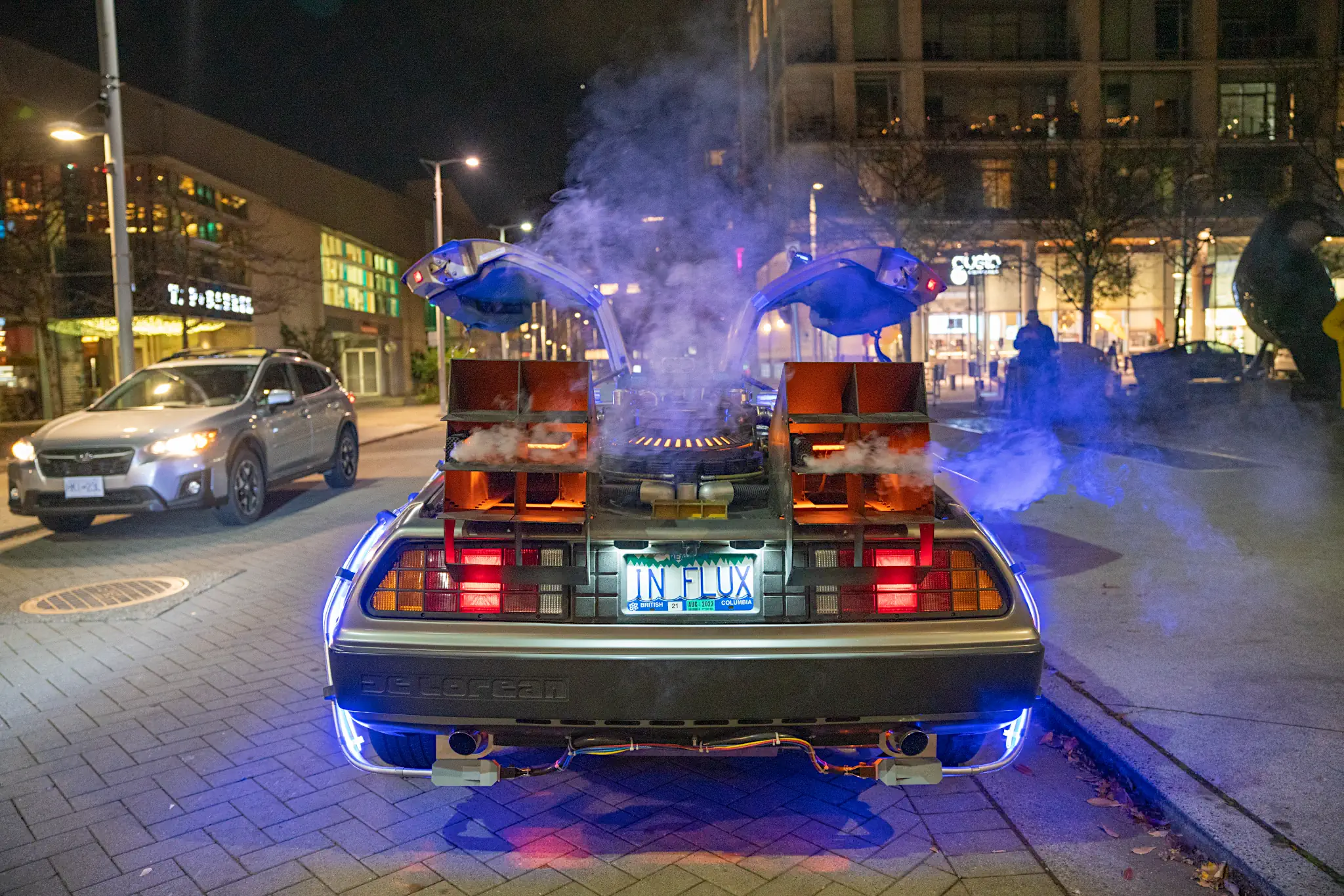 Replica DeLorean Time Machine (VIN #4549) at Olympic Village, Vancouver BC.