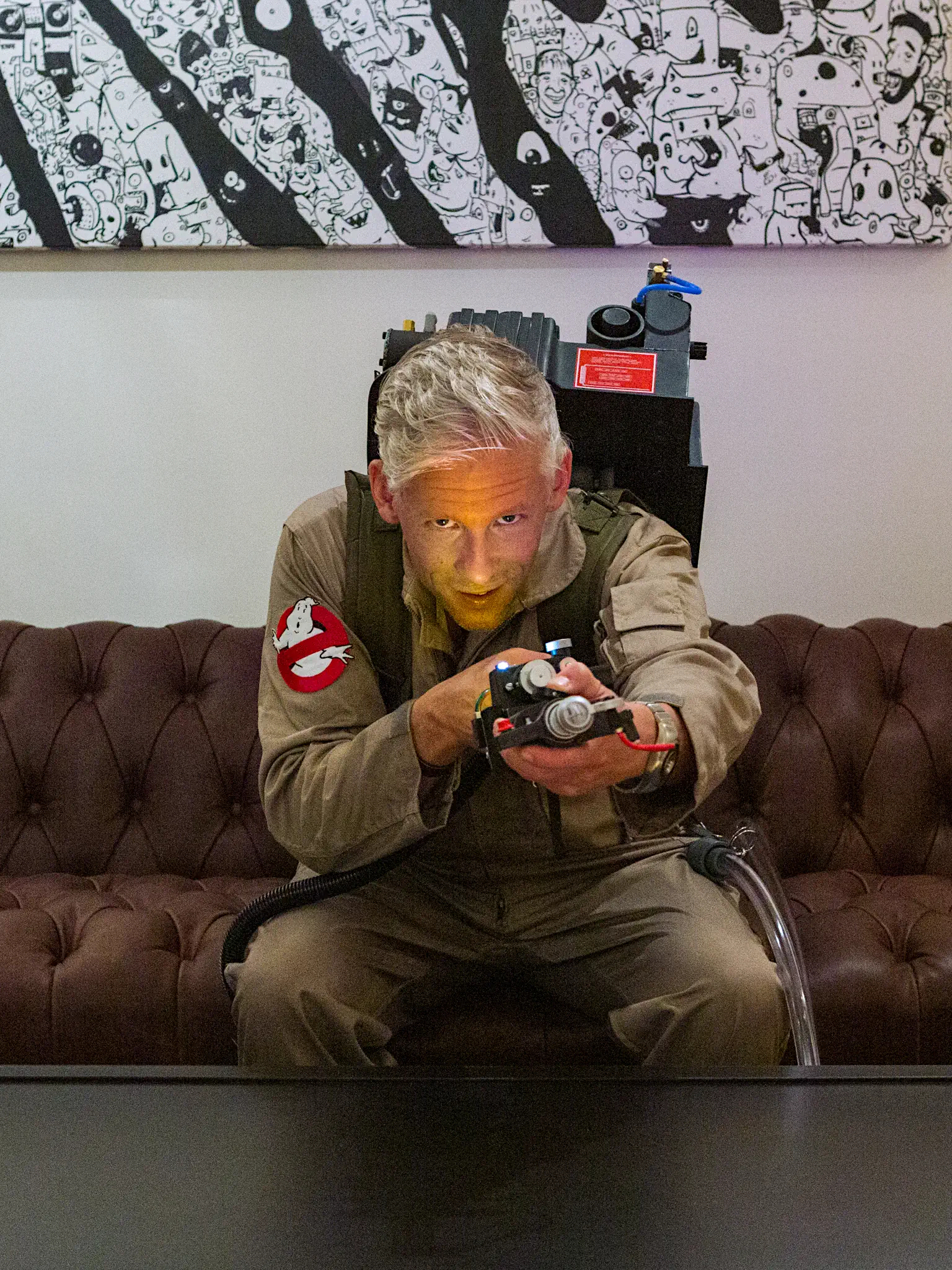 2016 Ghostbusters Halloween costume: proton pack and accessories.